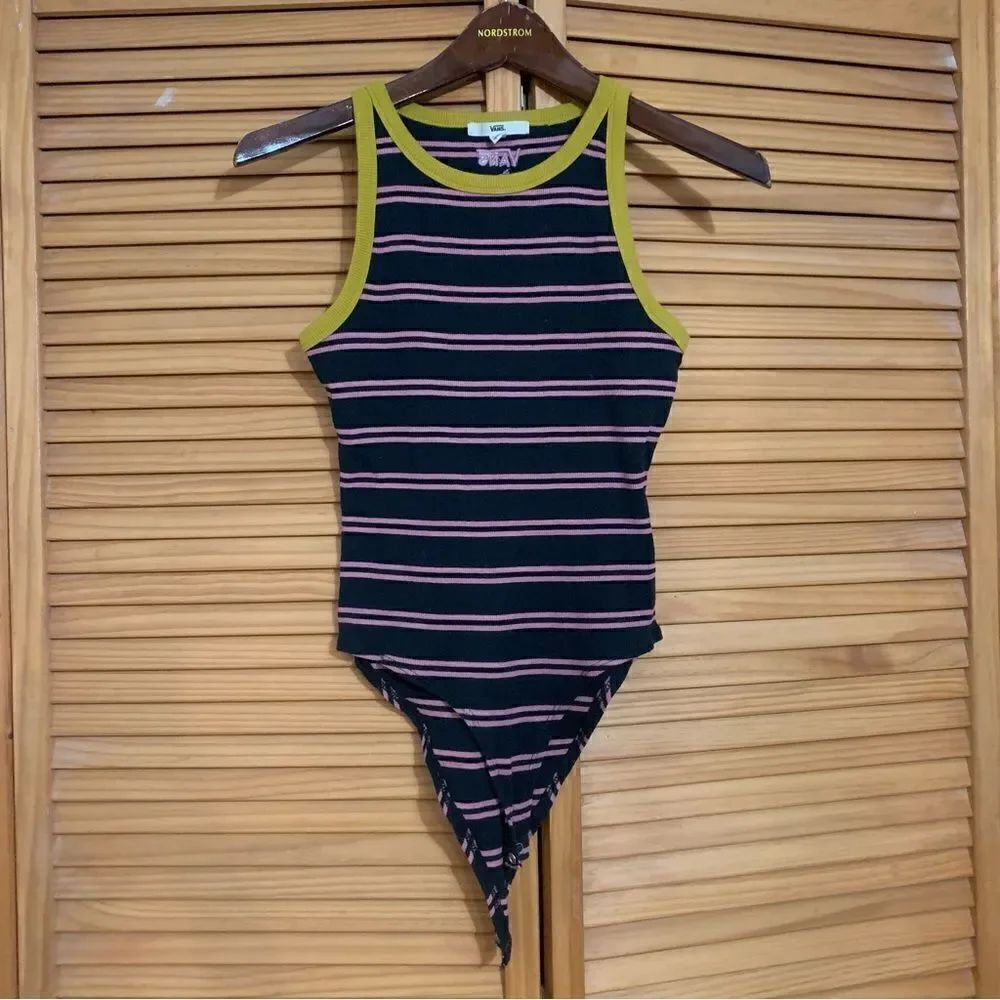 Vans Striped Bodysuit Size Small